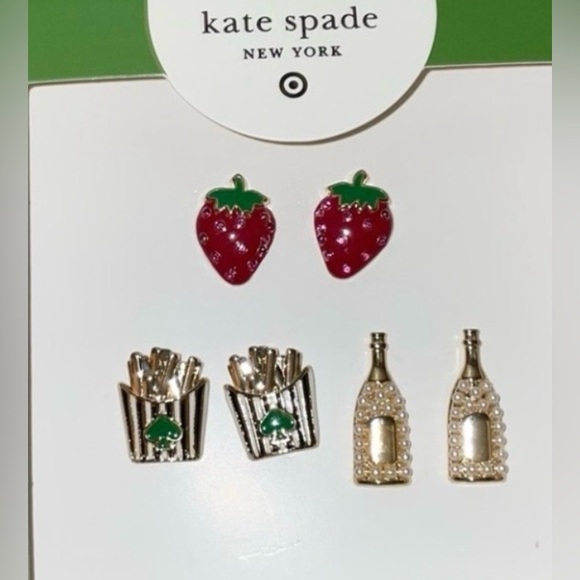 KATE SPADE NEW YORK x TARGET STRAWBERRY STUD EARRINGS NEW OTHER EARRINGS LISTED - Picture 4 of 7